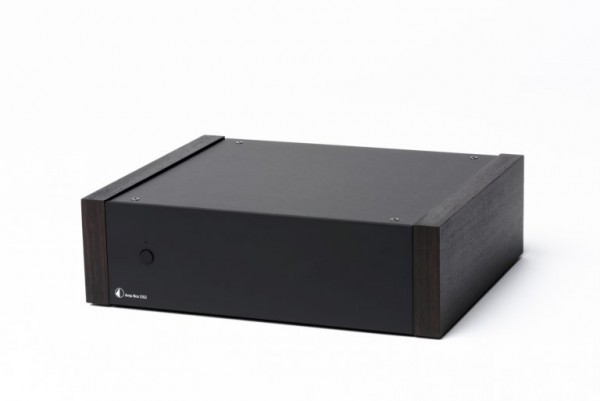 Amp Box DS2 Stereo Endverstärker von Pro-Ject schwarz mit Wangen Eukalyptus