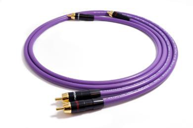 Purple Rain Chinch-Kabel MD2R05 2 x 0,5 m, 24 Karat vergoldete Vollmetallstecker